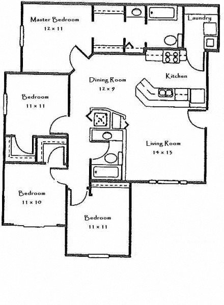 4 bedroom Floor Plan